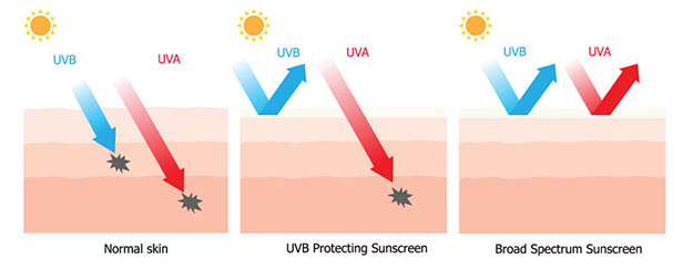 προστασία από υπεριώδης ηλιακή ακτινοβολία UVA UVB UVC