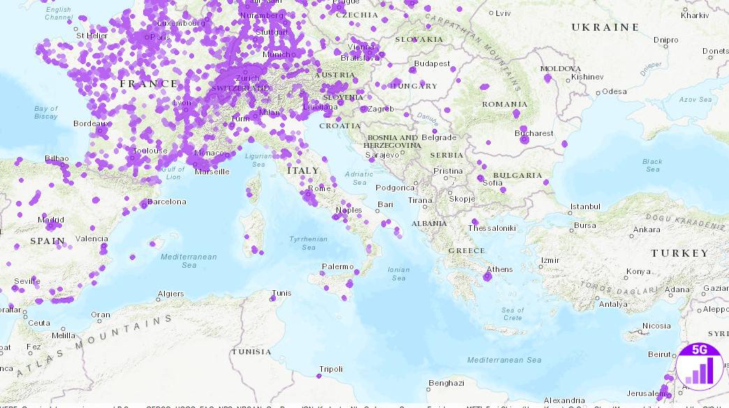 Χάρτης κάλυψης 5G παγκοσμίως